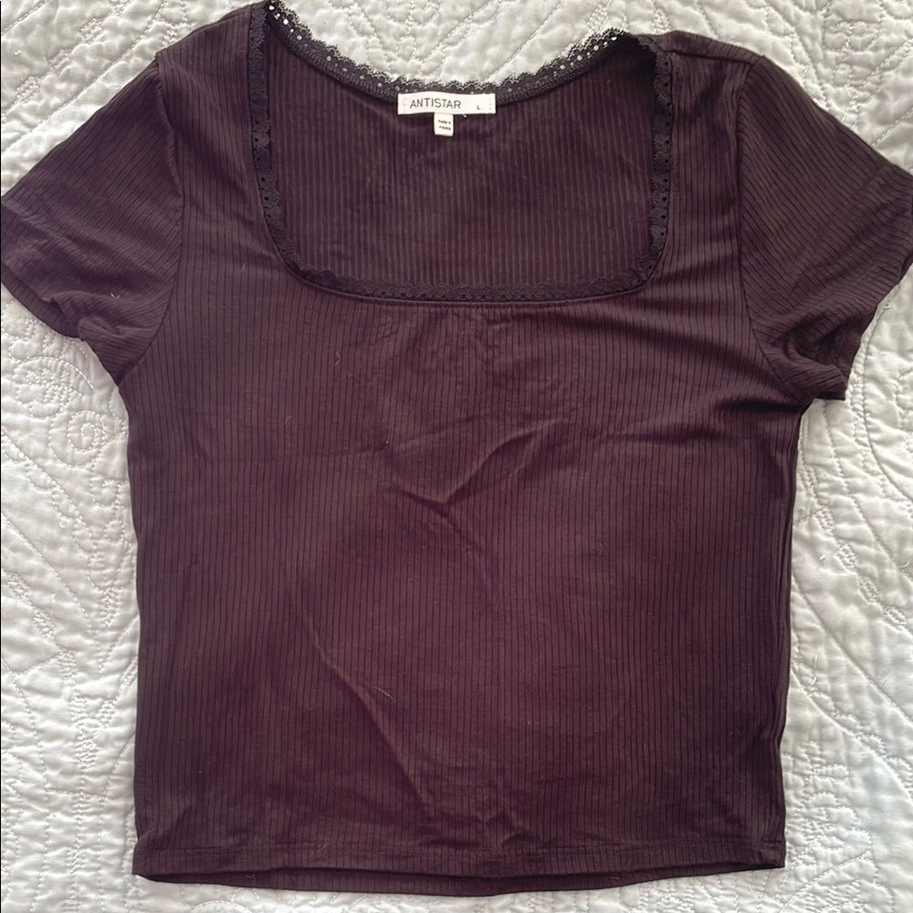 Antistar Large Black Cropped Top